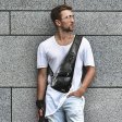 Men's Leather Sling Bag,Chest Shoulder Water waterproof Crossbod