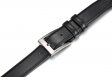 Men Genuine Leather Dress Belt with Single Prong Buckle