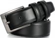 Men Genuine Leather Dress Belt with Single Prong Buckle