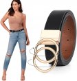 Women Leather Belt, Reversible Belt, Leather Waist Belt for Jean