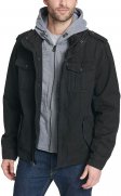 Men's Washed Cotton Hooded Military Jacket