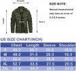 Men's Thick Winter Jackets with Hood Fleece Lining Cotton Milita