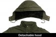 Men's Thick Winter Jackets with Hood Fleece Lining Cotton Milita