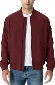 Men's Bomber Windbreaker Jacket Lightweight Water Resistant Full