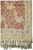 Soft Silky Reversible Paisley Pashmina Shawl Wrap Scarf w/Fringe