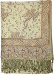 Soft Silky Reversible Paisley Pashmina Shawl Wrap Scarf w/Fringe