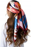 Square Silk Like Head Scarf - Women's Fashion Silk Feeling Scar