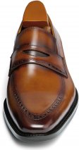 Men's Handmade Dress Shoes Full Grain Leather Brogue Penny Loafe