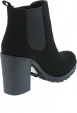 Ankle Boot w/Lug Sole Elastic Gore and Chunky Heel