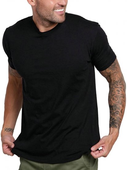 Men\'s T-Shirts - Short Sleeve Crew Neck Soft Fitted Tees S - 4XL