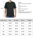 Men's Cotton Tee Shirt Fashion Casual Short Sleeve Henley T-Shir