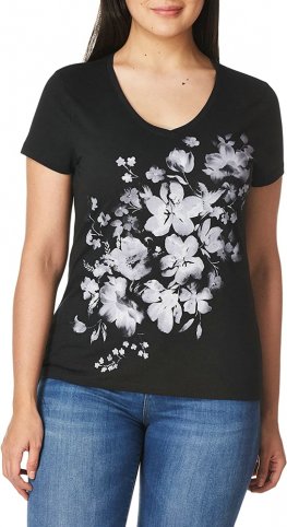 Women’s Short Sleeve Graphic V-neck Tee (multiple graphics avail