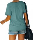 Womens T Shirts Short Sleeve V Neck Summer Tops Casual Loose